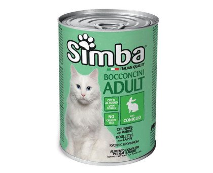 Simba Cat Adult Rabbit konservuotas pašaras katėms, triušiena; 415g