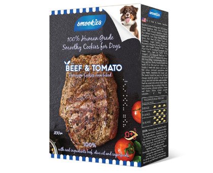 Smookies Beef & Tomato sausainiai šunims, pomidorai ir jautiena; 200g