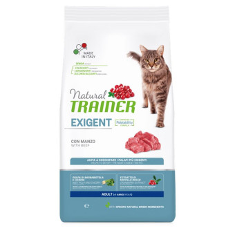 Trainer Natural Cat Exigent Beef sausas pašaras katėms, jautiena; 1.5kg Trainer Natural Cat Exigent Beef sausas pašaras katėms, jautiena; 1.5kg