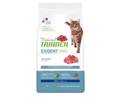 Trainer Natural Cat Exigent Beef sausas maistas katėms, jautiena; 1.5kg