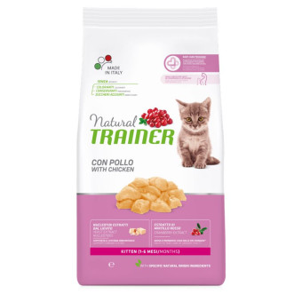 Trainer Natural Kitten Fresh Chicken sausas pašaras kačiukams, vištiena; 1.5kg Trainer Natural Kitten Fresh Chicken sausas pašaras kačiukams, vištiena; 1.5kg