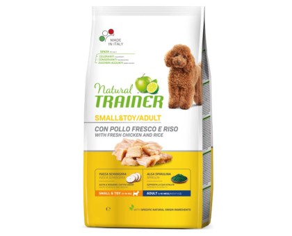 Trainer Natural Adult Mini Chicken sausas maistas suaugusiems šunims mažų veislų, vištiena; 2kg, 7kg