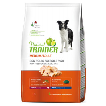 Trainer Natural Adult Medium Chicken sausas pašaras suaugusiems šunims vidutinio dydžio veislų, vištiena; 12kg Trainer Natural Adult Medium Chicken sausas pašaras suaugusiems šunims vidutinio dydžio veislų, vištiena; 12kg
