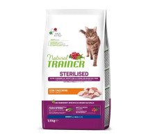 Trainer Natural Cat Adult Turkey sausas pašaras sterilizuotoms katėms, kalakutiena; 1.5kg, 10kg