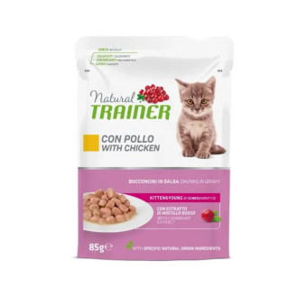 Trainer Natural Kitten Chicken konservuotas pašaras kačiukams, vištiena; 12x85g Trainer Natural Kitten Chicken konservuotas pašaras kačiukams, vištiena; 12x85g