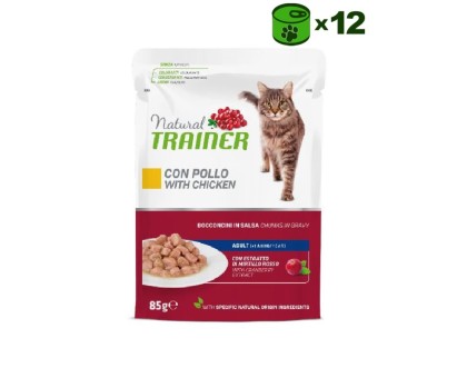 Trainer Natural Adult Cat Chicken konservuotas pašaras su vištiena katėms; 12x85g