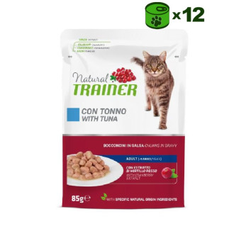Trainer Natural Adult Cat Tuna konservuotas pašaras katėms, tunas; 12x85g Trainer Natural Adult Cat Tuna konservuotas pašaras katėms, tunas; 12x85g