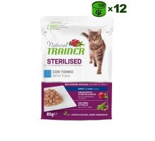 Trainer Natural Cat Sterilised Tuna konservuotas pašaras katėms, tunas; 12x85g