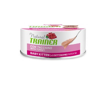 Trainer Natural Baby Kitten Turkey konservuotas pašaras kačiukams, kalakutiena; 80g