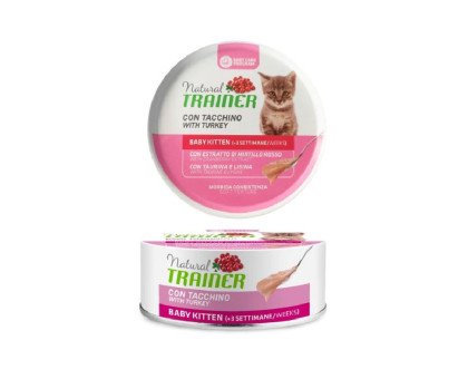 Trainer Natural Baby Kitten Turkey konservuotas pašaras kačiukams, kalakutiena; 80g