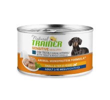 Trainer Sensitive no gluten Adult Dog Mini Trout konservuotas pašaras suaugusiems šunims mažų veislių, upėtakis; 150g