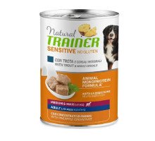 Trainer Sensitive no gluten Adult Dog Trout konservuotas pašaras suaugusiems šunims vidutinių ir didelių veislių, upėtakis; 400g