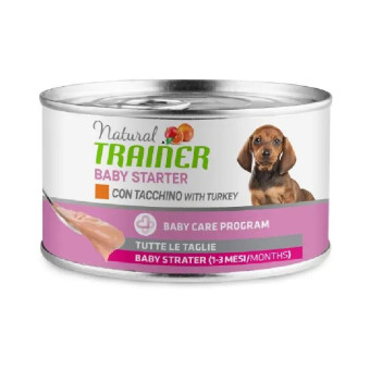 Trainer Natural Dog Baby Turkey konservuotas pašaras jauniems šuniukams, kalakutiena; 140g Trainer Natural Dog Baby Turkey konservuotas pašaras jauniems šuniukams, kalakutiena; 140g