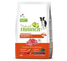 Trainer Natural Adult Medium Beef sausas pašaras suaugusiems šunims vidutinio dydžio veislų, jautiena; 3kg, 12kg