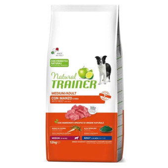Trainer Natural Adult Medium Beef sausas pašaras suaugusiems šunims vidutinio dydžio veislų, jautiena; 3kg, 12kg Trainer Natural Adult Medium Beef sausas pašaras suaugusiems šunims vidutinio dydžio veislų, jautiena; 3kg, 12kg