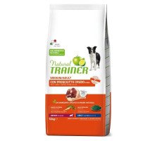 Trainer Natural Adult Medium Ham sausas pašaras suaugusiems šunims vidutinio dydžio veislų, kumpis; 12kg