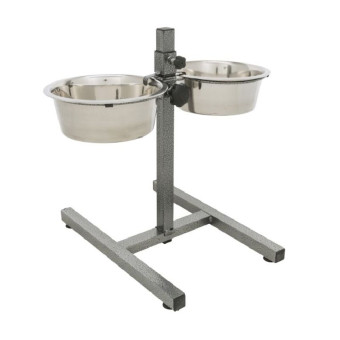 Trixie Dog Bar M metalinis stovas su dubenėliais 1.8l, reguliojamo aukščio; 40cm Trixie Dog Bar M metalinis stovas su dubenėliais 1.8l, reguliojamo aukščio; 40cm