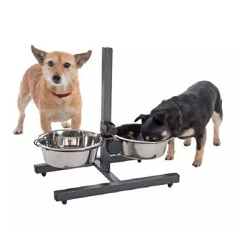 Trixie Dog Bar M metalinis stovas su dubenėliais 1.8l, reguliojamo aukščio; 40cm Trixie Dog Bar M metalinis stovas su dubenėliais 1.8l, reguliojamo aukščio; 40cm