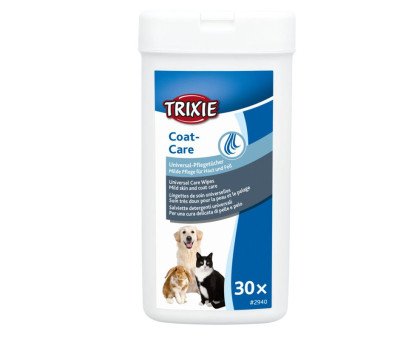 Trixie Coat Care universalios drėgnos servetėlės gyvūnams; 30vnt