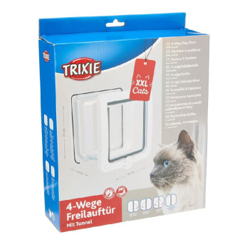 Trixie 4 Way durelės su tuneliu katėms ir mažiems šunims; baltos Trixie 4 Way durelės su tuneliu katėms ir mažiems šunims; baltos