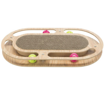 Trixie Cardboard Stadium draskyklė žaidimas katėms kartoninė su katžolė; 46x25cm