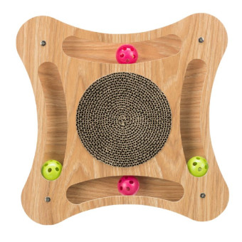 Trixie Cardboard Square draskyklė žaidimas katėms kartoninė su katžolė; 35x35cm Trixie Cardboard Square draskyklė žaidimas katėms kartoninė su katžolė; 35x35cm