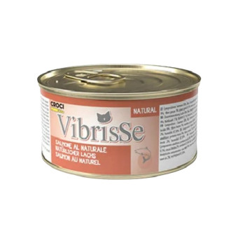 Vibrisse Salmone al Naturale konservuotas pašaras katėms, lašiša; 12x70g Vibrisse Salmone al Naturale konservuotas pašaras katėms, lašiša; 12x70g