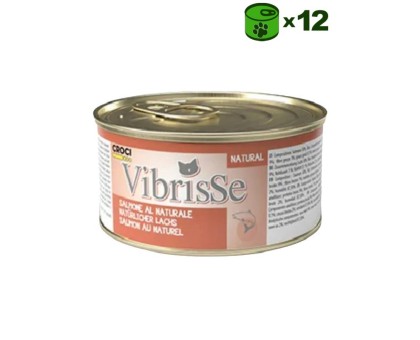 Vibrisse Salmone al Naturale konservuotas pašaras katėms, lašiša; 12x70g