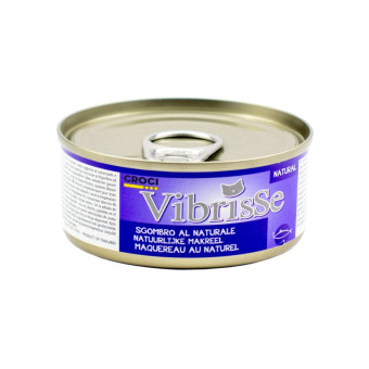 Vibrisse Sgombro al Naturale konservuotas pašaras katėms, skumbrė; 12x70g Vibrisse Sgombro al Naturale konservuotas pašaras katėms, skumbrė; 12x70g
