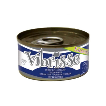 Vibrisse Ocean Fish konservuotas pašaras kačiukams, žuvis; 12x70g Vibrisse Ocean Fish konservuotas pašaras kačiukams, žuvis; 12x70g