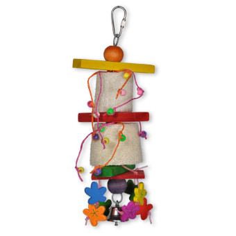 Vadigran Toy Bird Barrels Multi Color žaislas paukščiams; 27cm Vadigran Toy Bird Barrels Multi Color žaislas paukščiams; 27cm