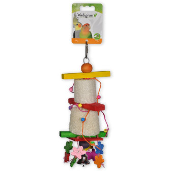Vadigran Toy Bird Barrels Multi Color žaislas paukščiams; 27cm Vadigran Toy Bird Barrels Multi Color žaislas paukščiams; 27cm