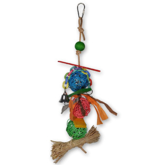 Vadigran Toy Bird 3 Wicker Balls žaislas paukščiams; 35cm Vadigran Toy Bird 3 Wicker Balls žaislas paukščiams; 35cm