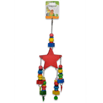 Vadigran Toy Bird Red Star Multi Color žaislas paukščiams; 40cm Vadigran Toy Bird Red Star Multi Color žaislas paukščiams; 40cm