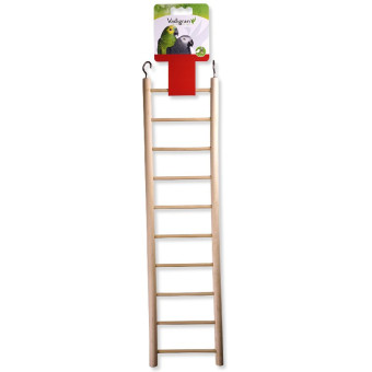 Vadigran Ladder 10 pakopų kopėtėlės žaislas paukščiams; 45x10.5cm Vadigran Ladder 10 pakopų kopėtėlės žaislas paukščiams; 45x10.5cm