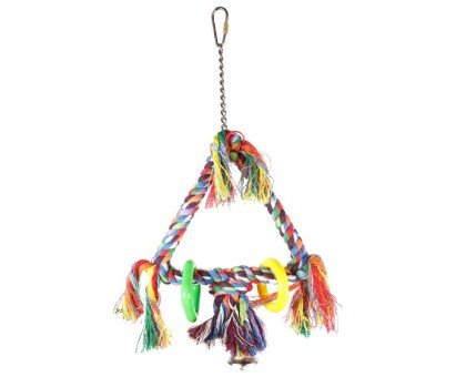 Vadigran Bird Toy Triangular žaislas su varpelių paukščiams; 15x41cm