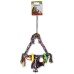 Vadigran Bird Toy Triangular žaislas su varpelių paukščiams; 15x41cm